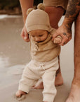 baby bodysuit and beanie