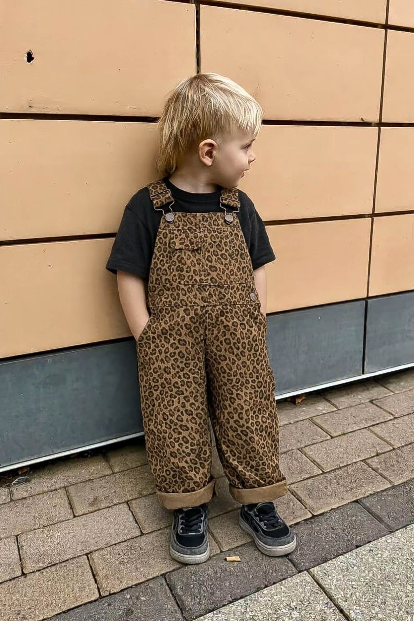 Toddler Leopard Print Overalls