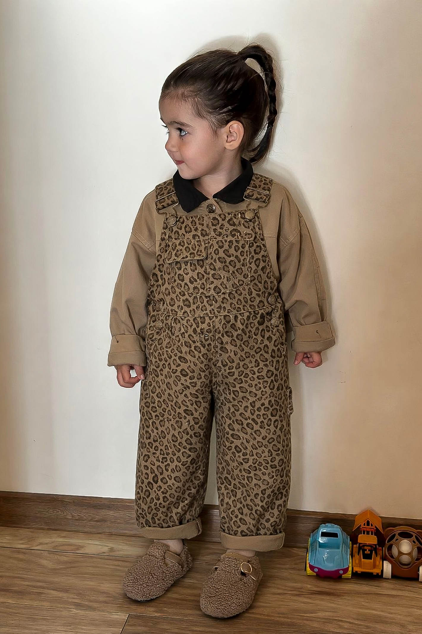 Toddler Leopard Print Overalls