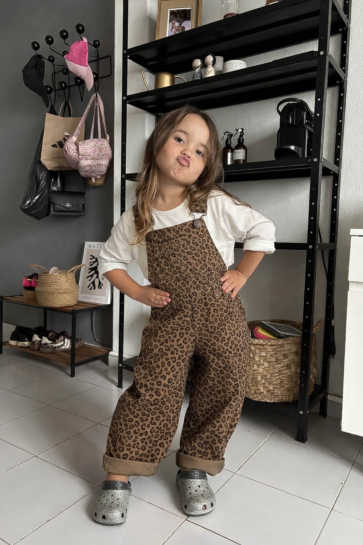 Toddler Leopard Print Overalls