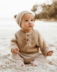 baby bodysuit and beanie