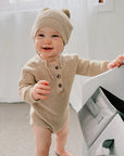 baby bodysuit and beanie