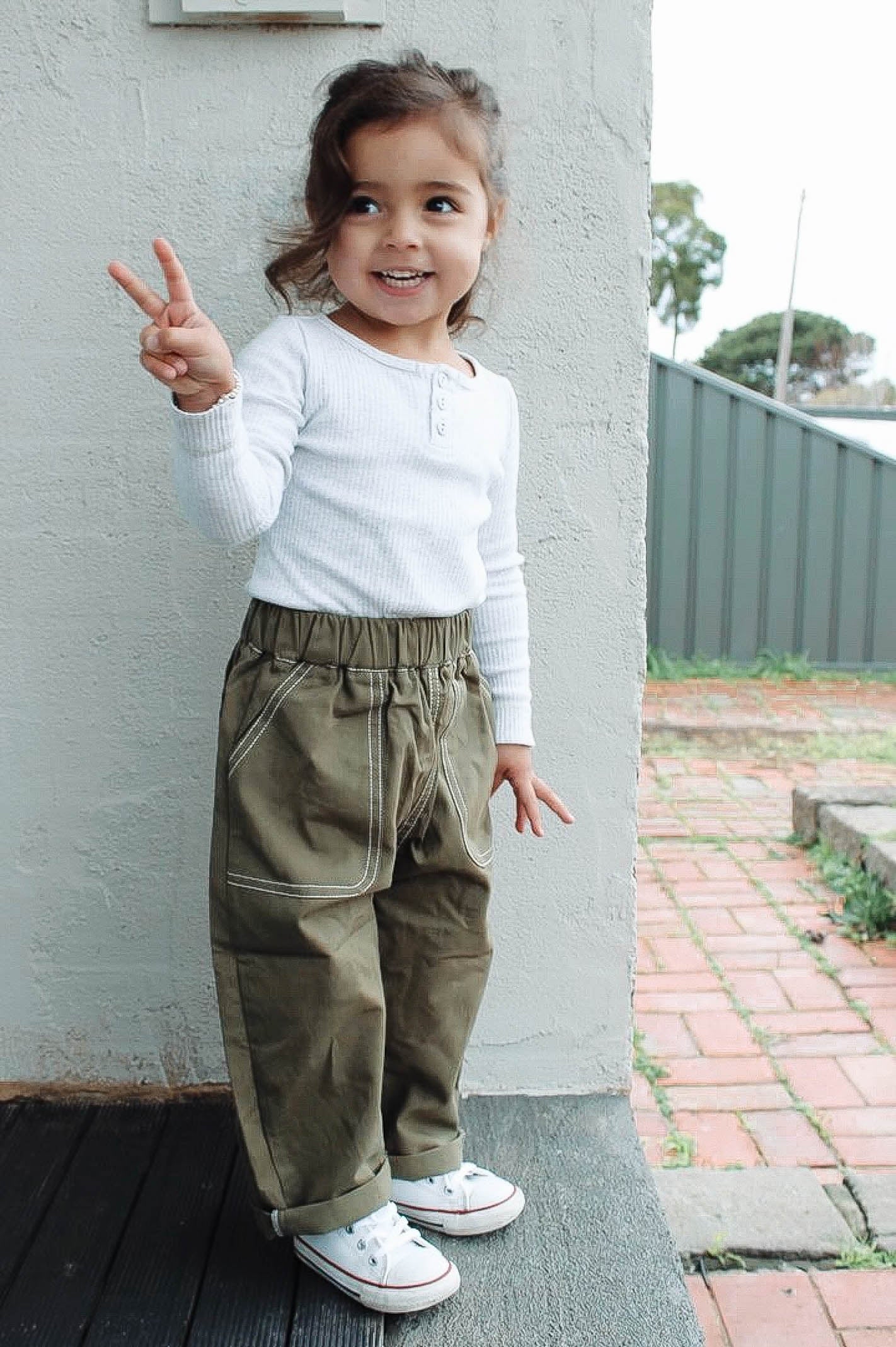 Toddler Olive Cargo Pants