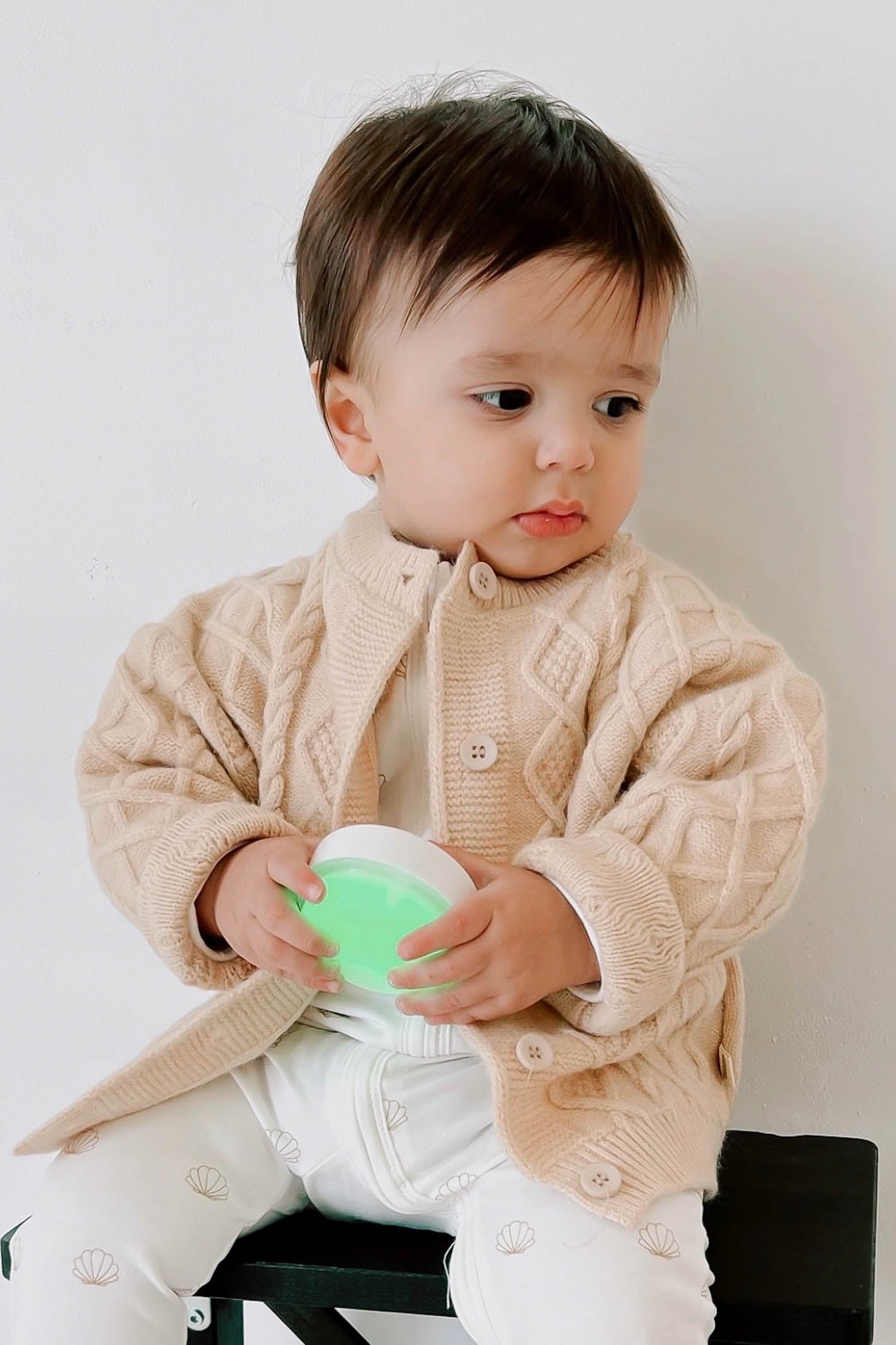 neutral baby cardigan