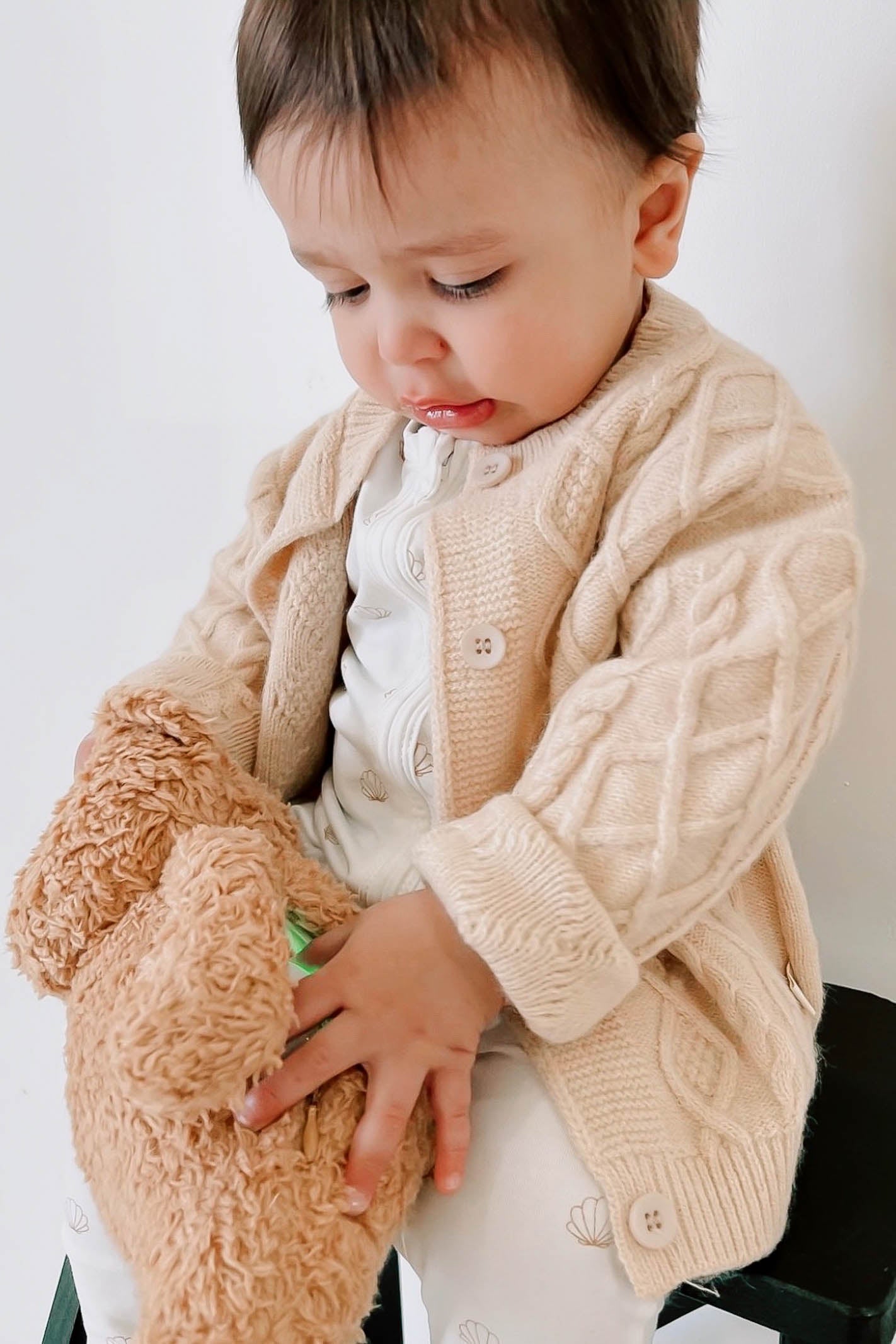 neutral baby cardigan