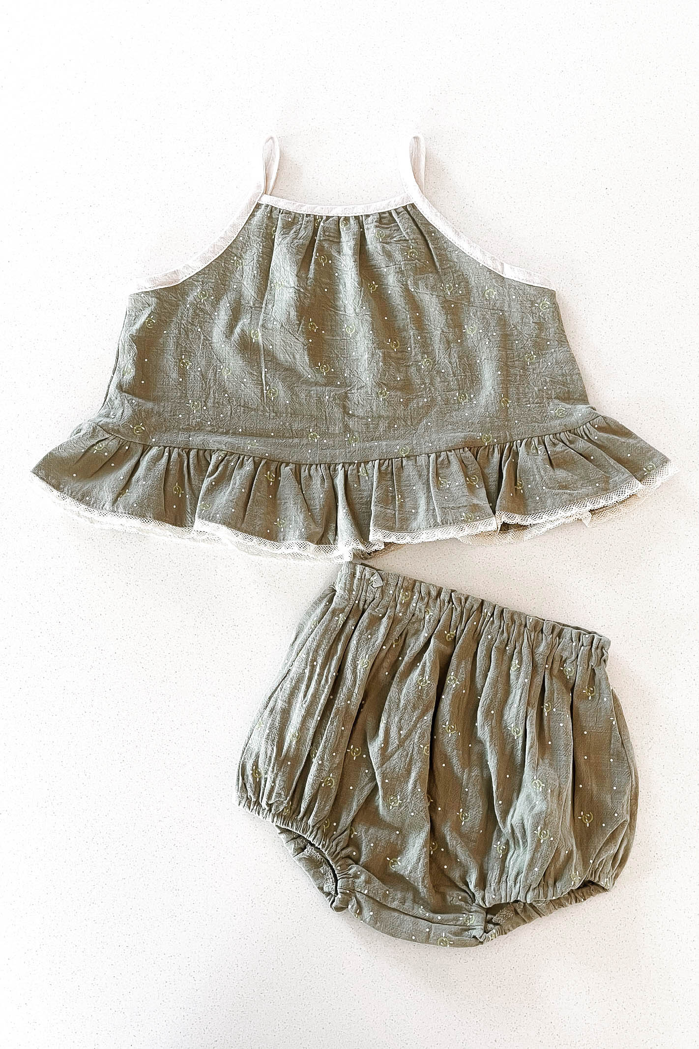 SAGE GREEN BABY GIRL SET