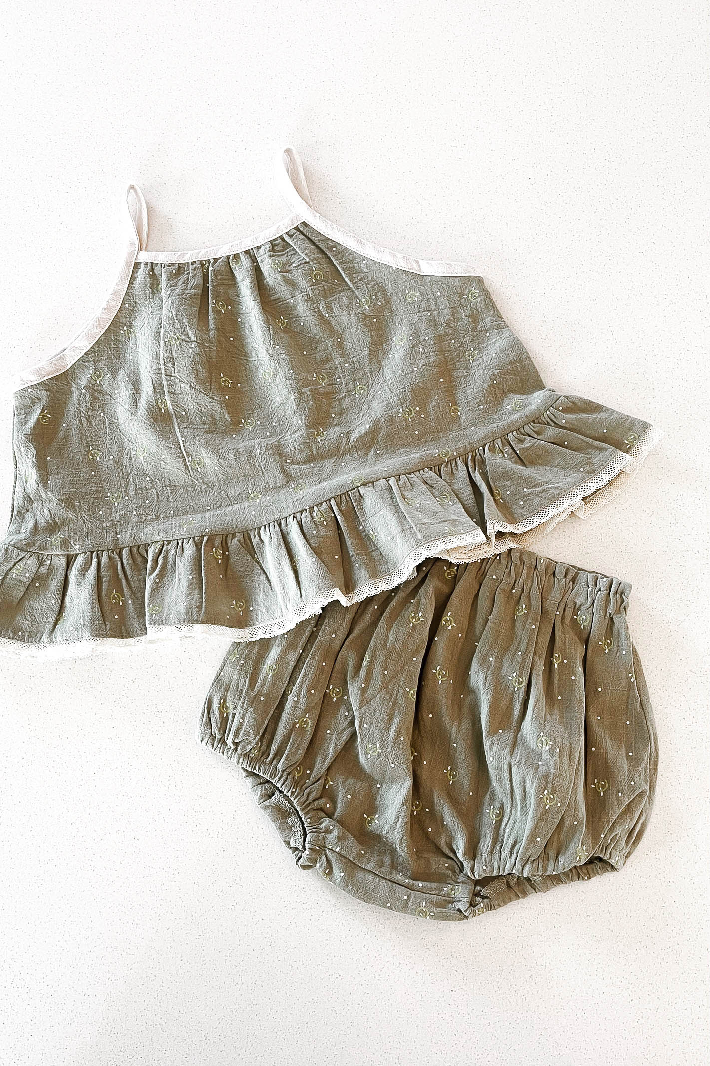 SAGE GREEN BABY GIRL SET