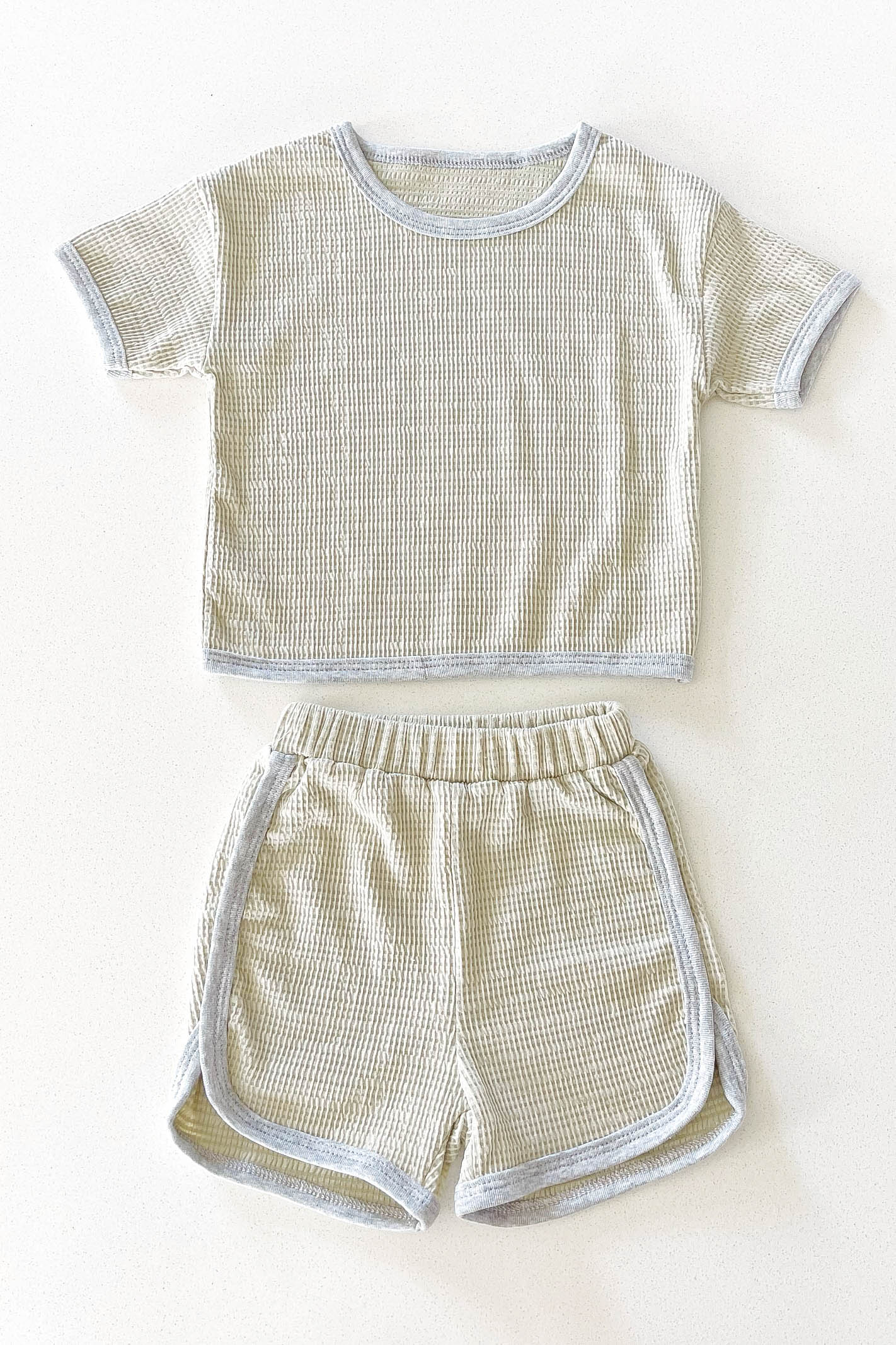 Green Waffle Baby Set