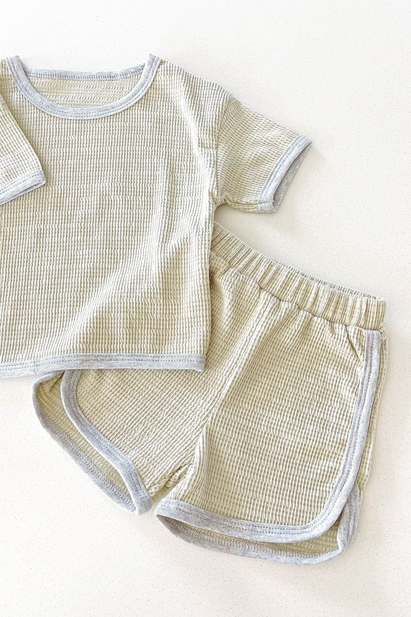 Green Waffle Baby Set