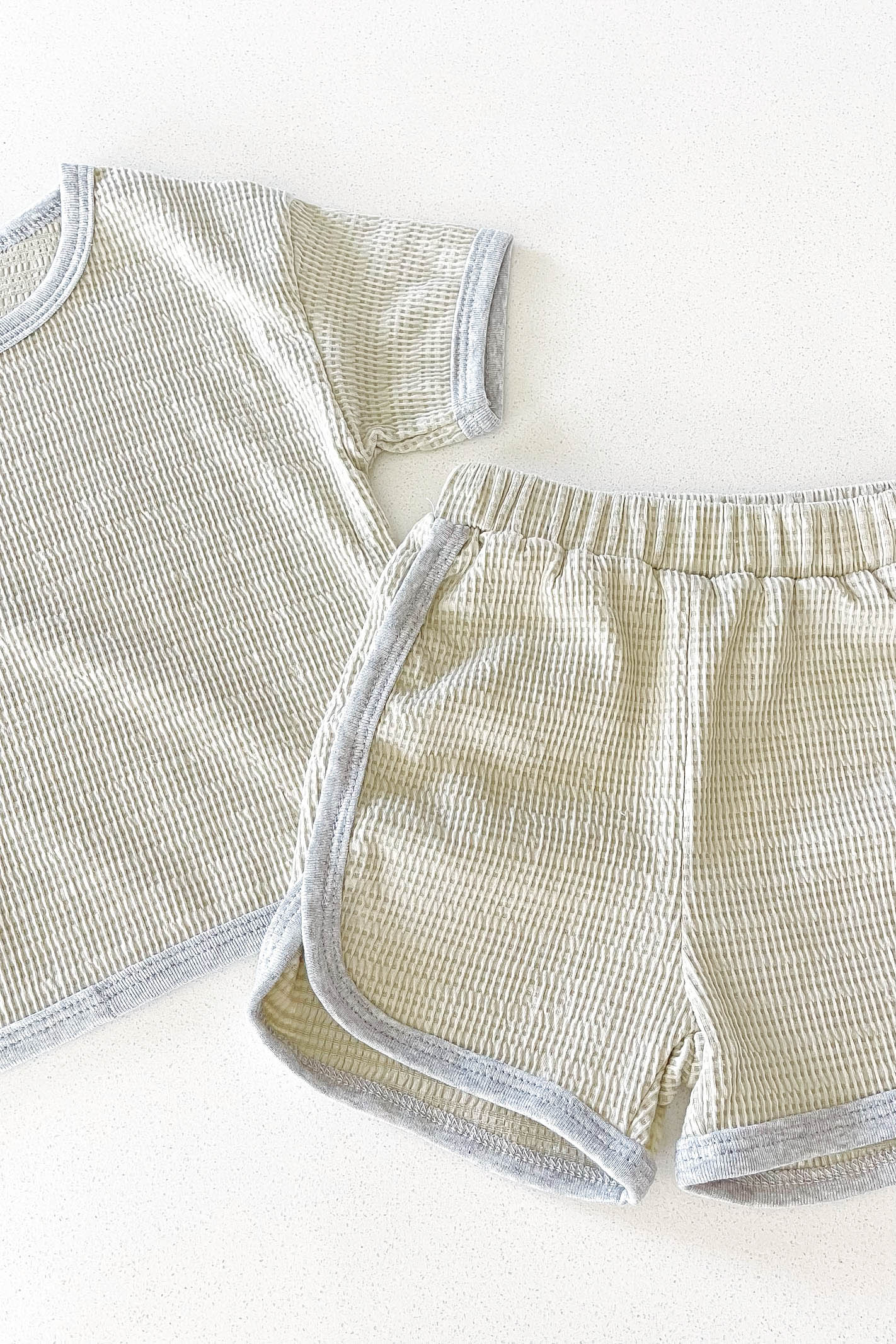 Green Waffle Baby Set