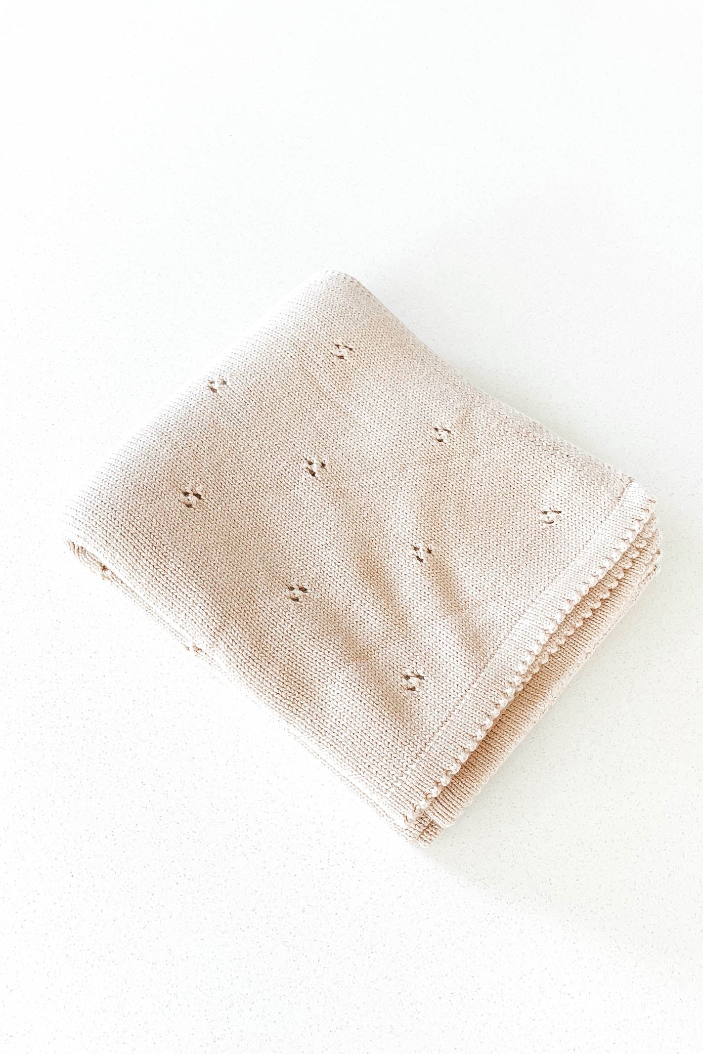 Baby Knit Blanket Beige