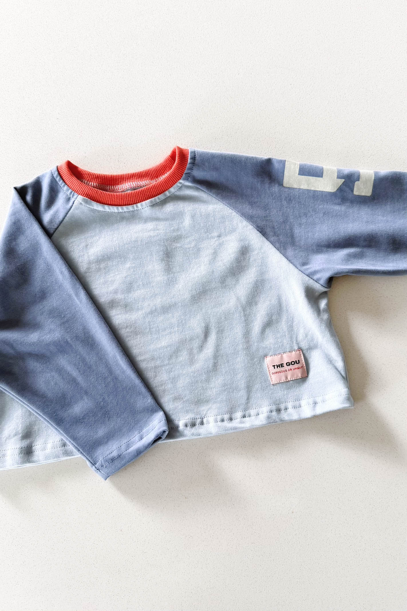 Toddler Blue Raglan Sleeve Shirt
