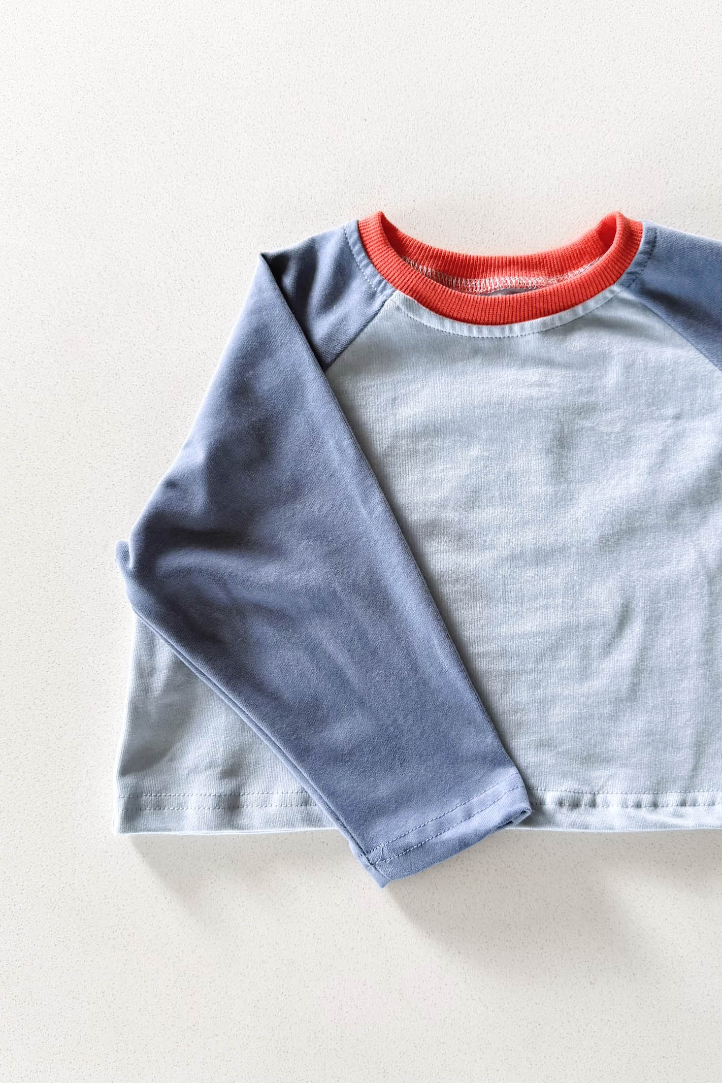 Toddler Blue Raglan Sleeve Shirt