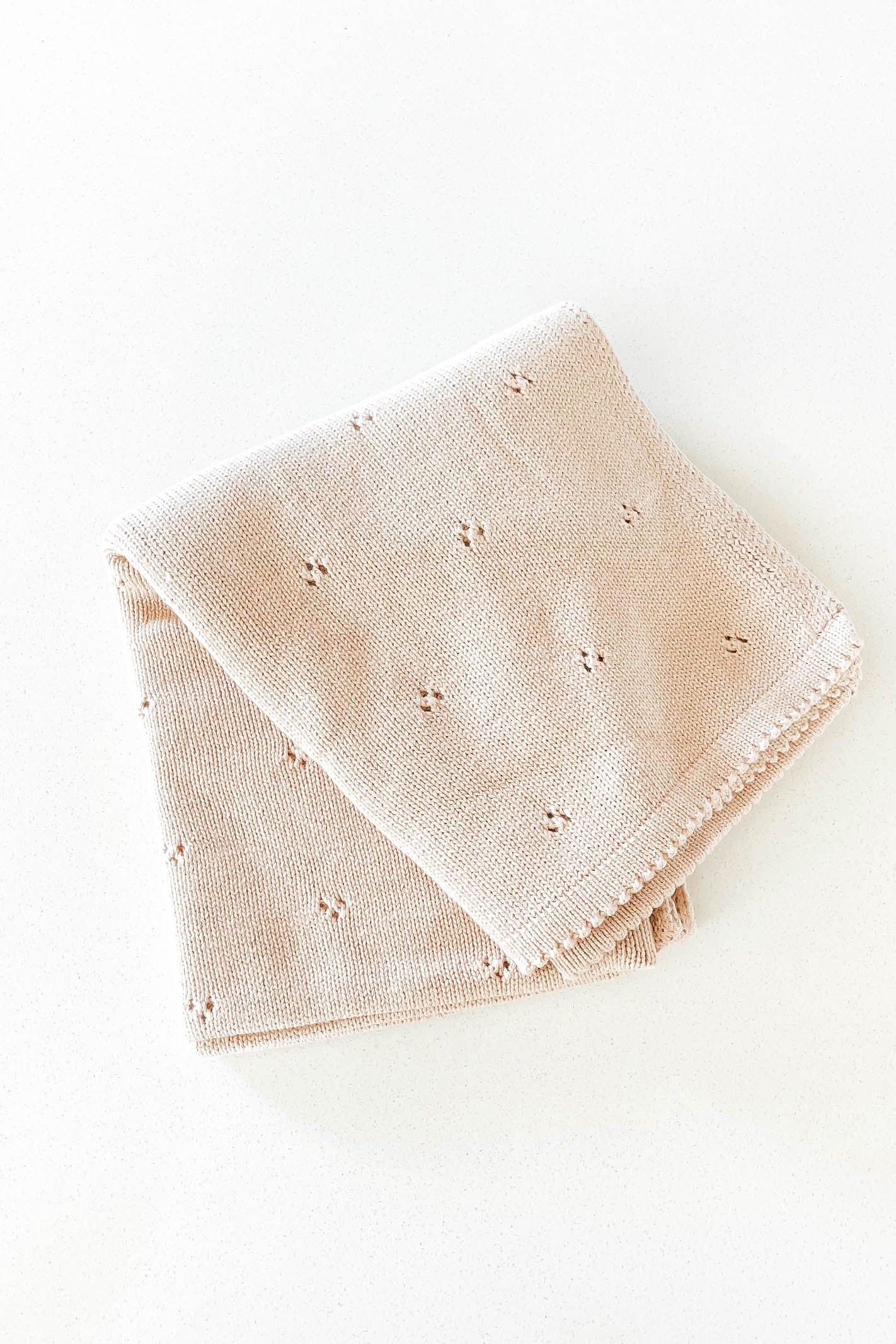 Baby Knit Blanket Beige