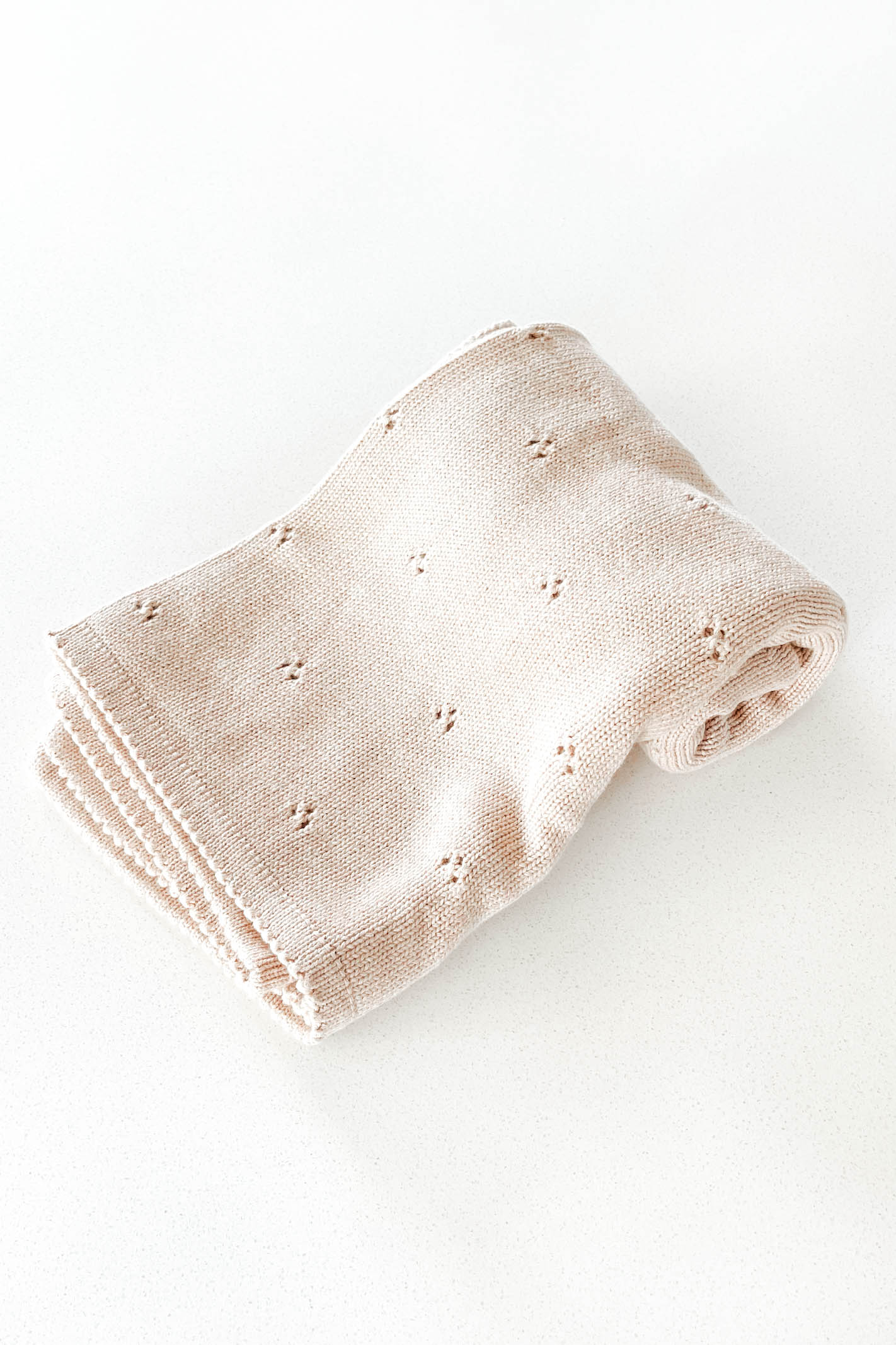 Baby Knit Blanket Beige