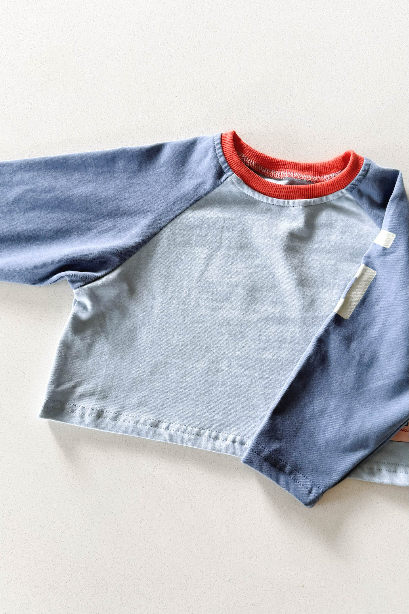 Toddler Blue Raglan Sleeve Shirt