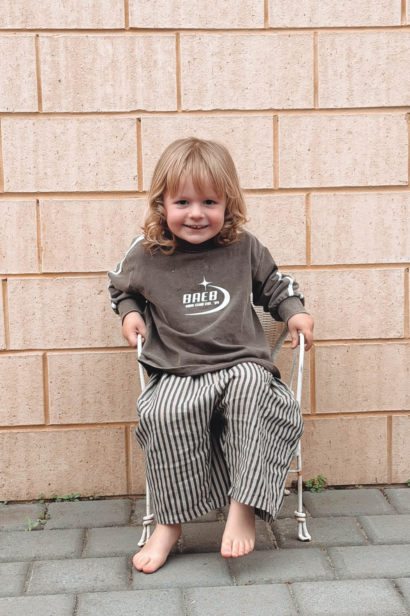 Toddler striped linen pants