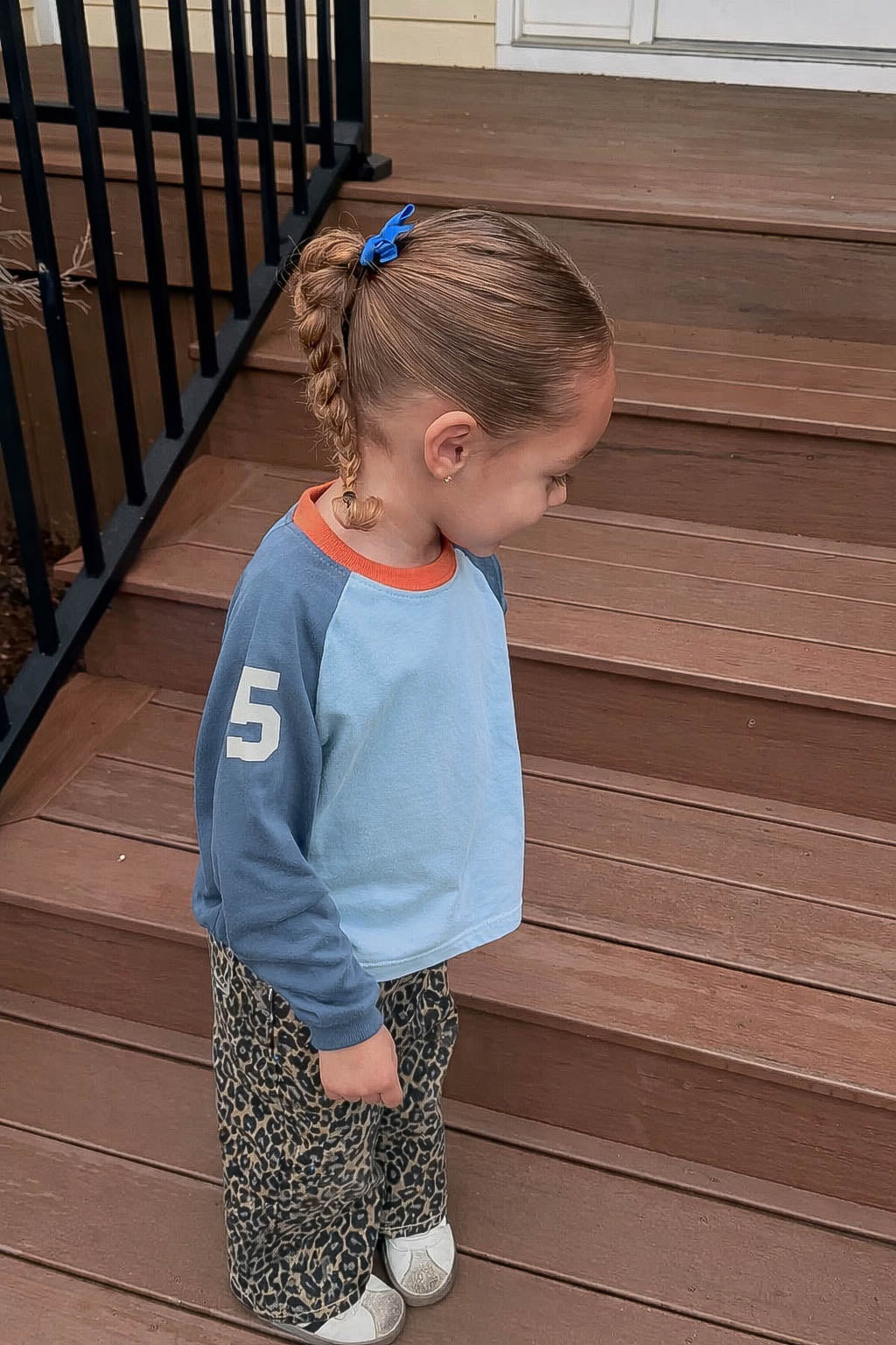 Toddler Blue Raglan Sleeve Shirt