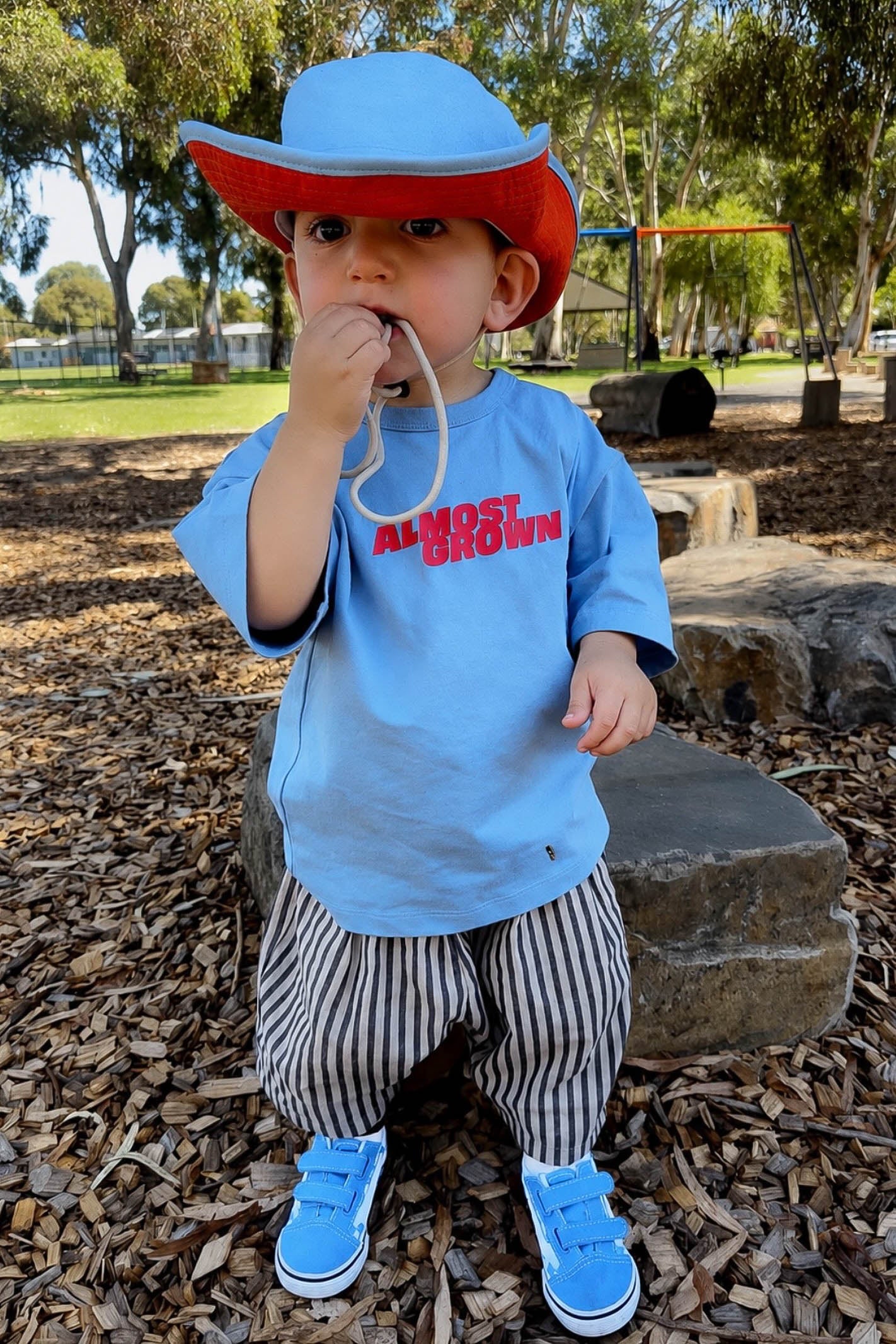 Striped linen pants boy clothing