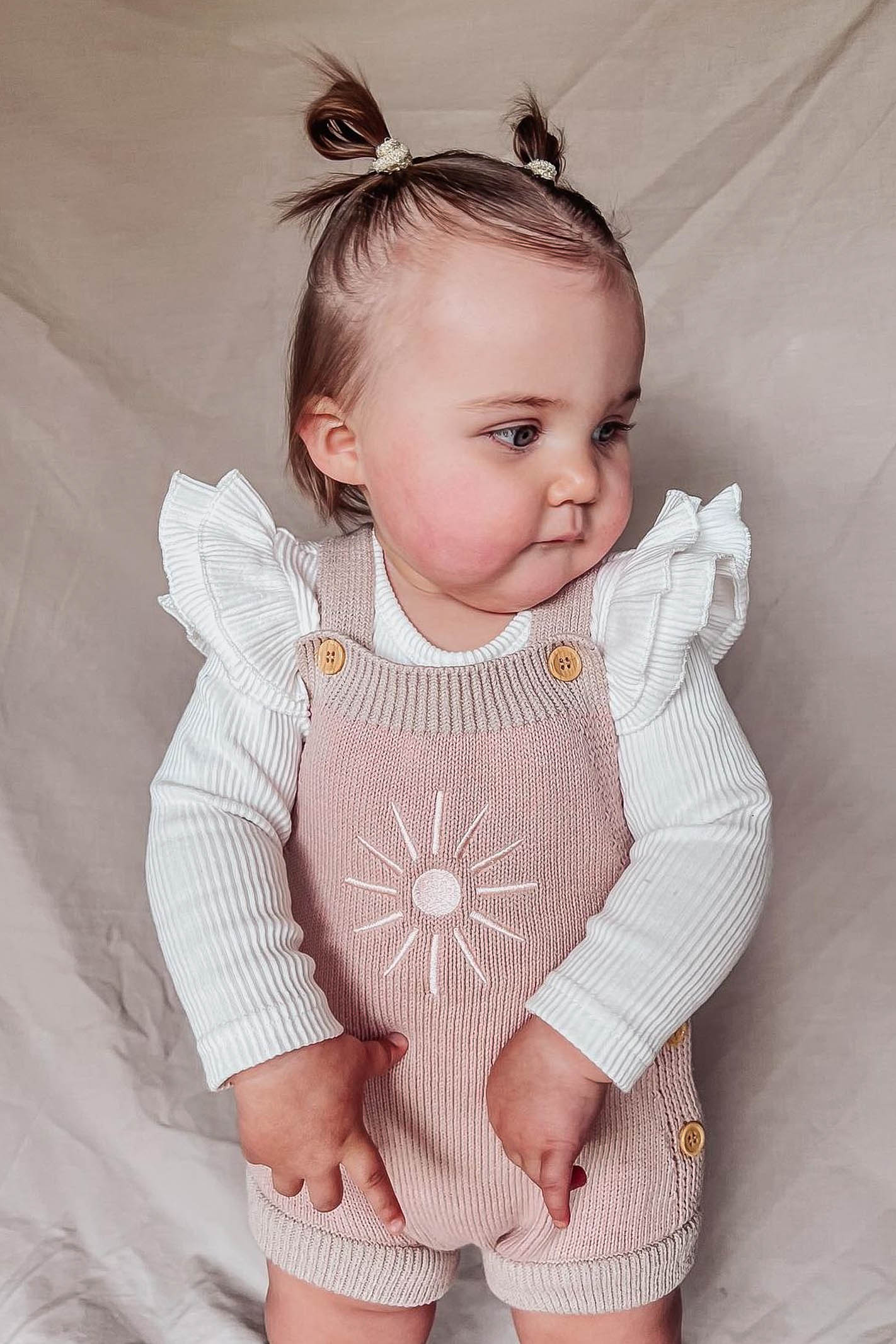 baby girl pink overalls