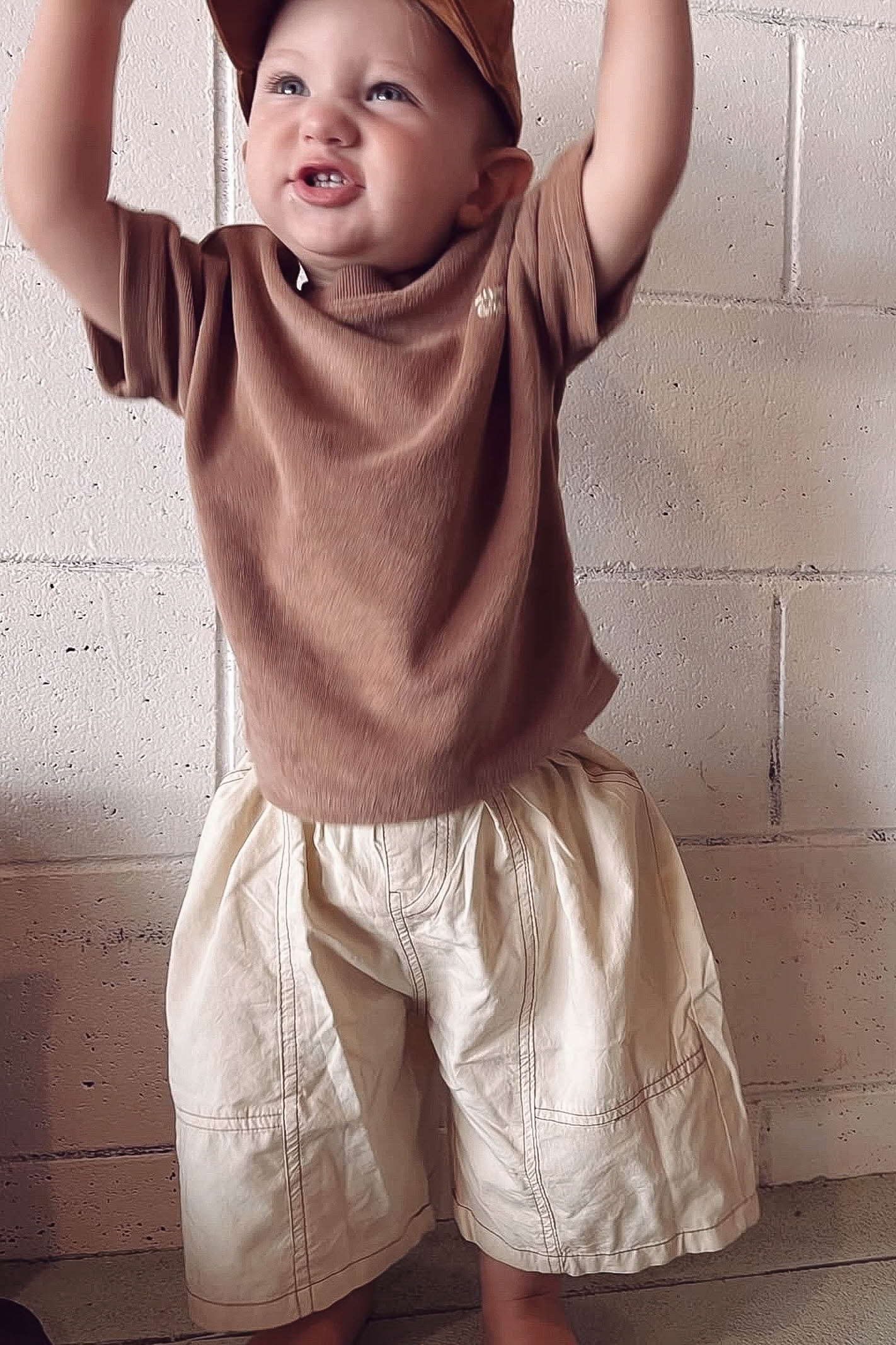 Baby kids beige cargo pants