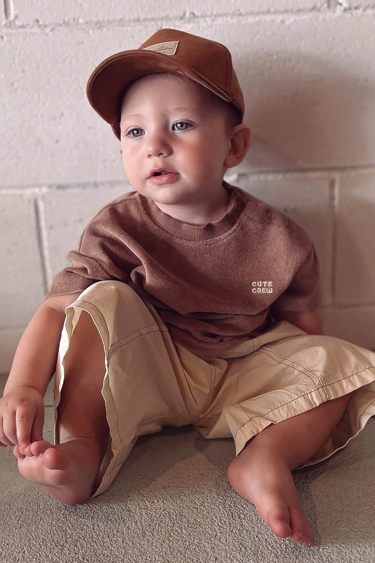 Baby kids beige cargo pants