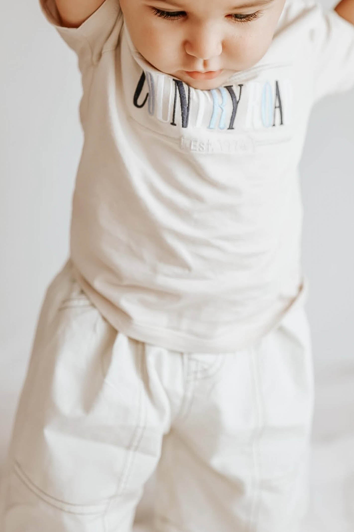 Baby kids beige cargo pants