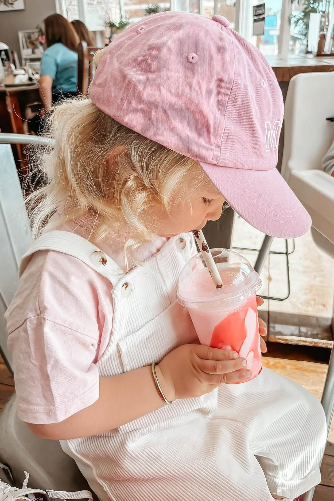 Toddler Cream Corduroy Overalls