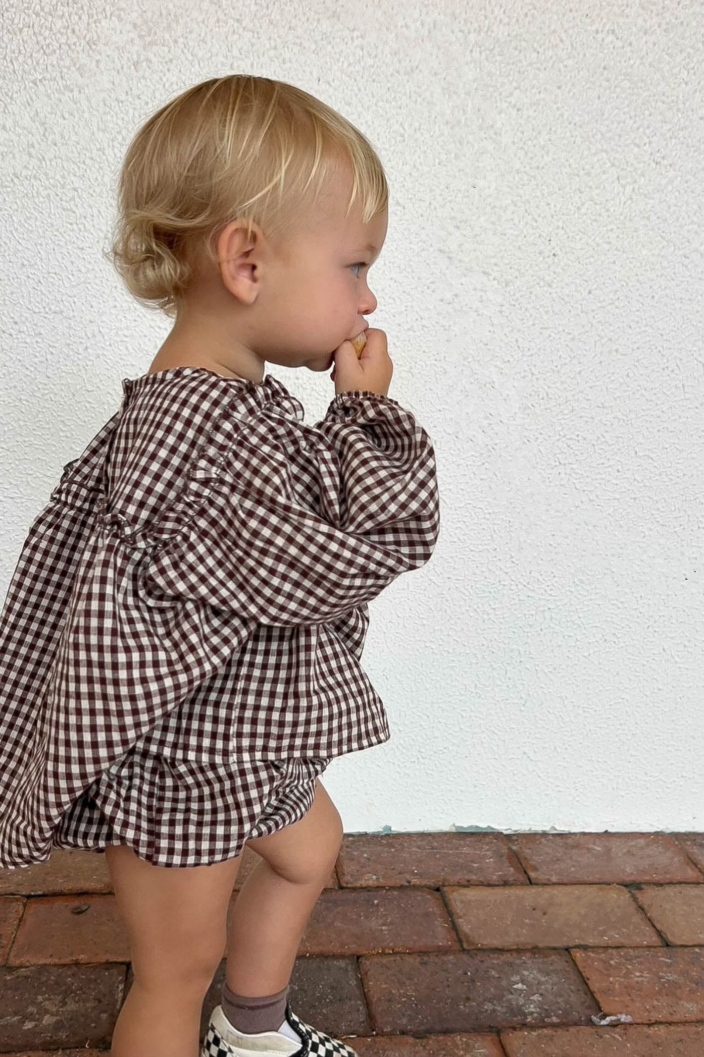 HONEY FIELD GINGHAM SET / BROWN – Halite Minis