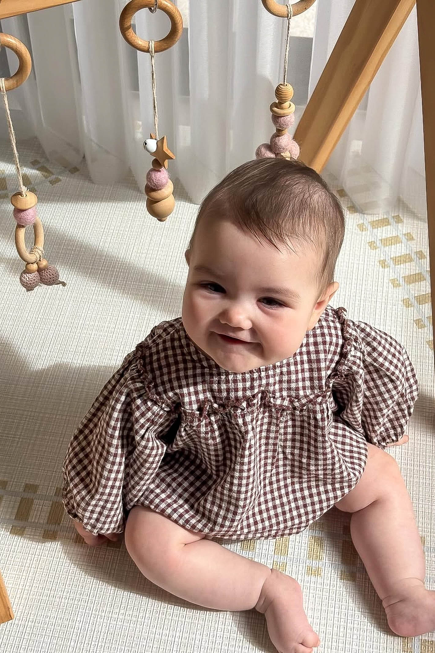 Baby girl gingham set