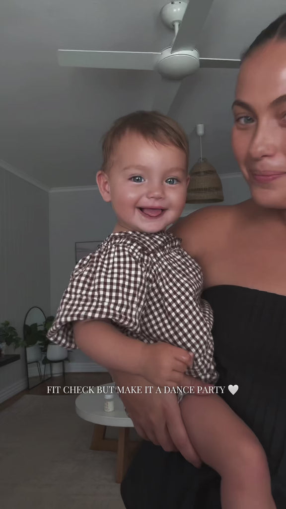 Baby girl gingham set