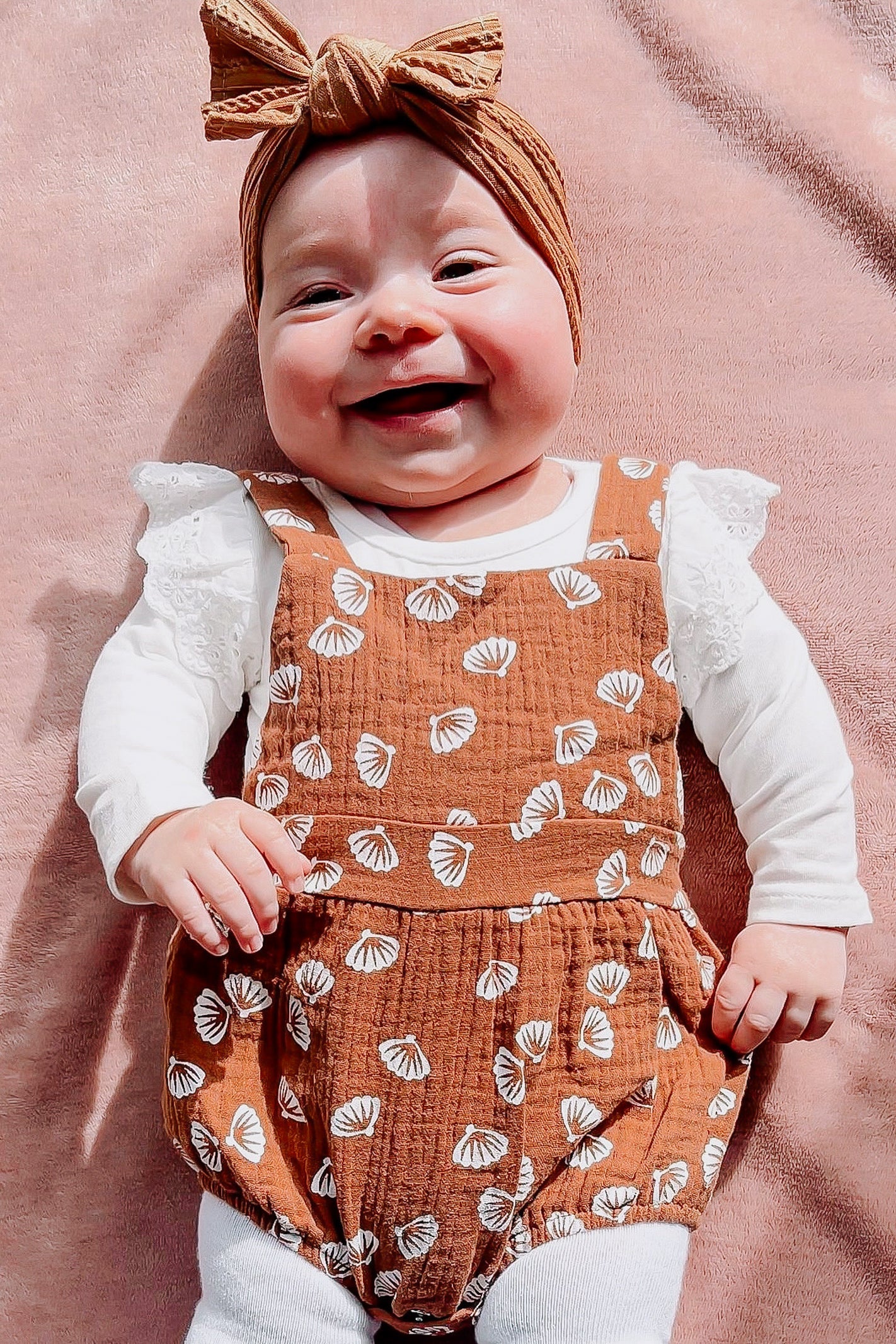 baby shell overalls