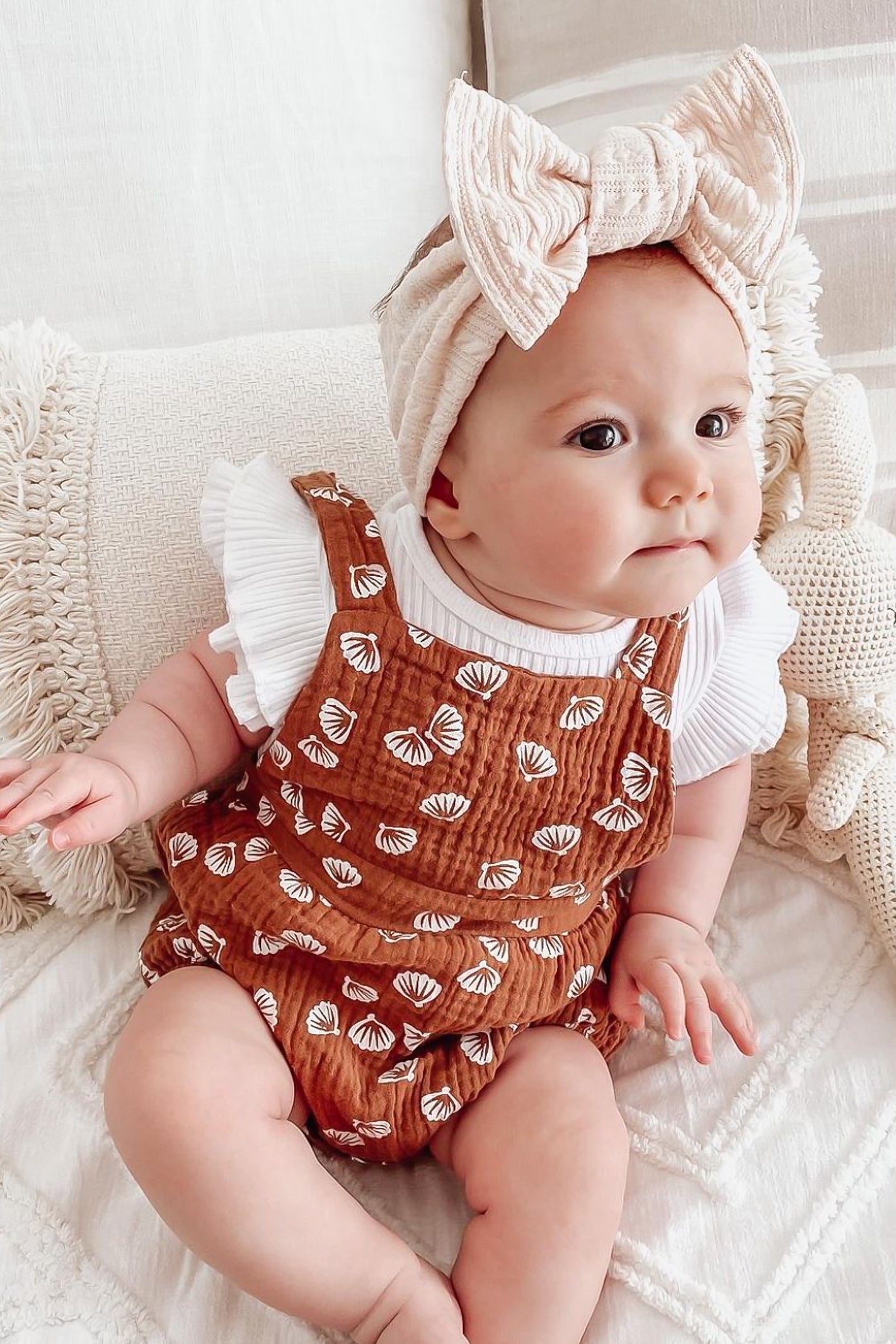 baby shell overalls