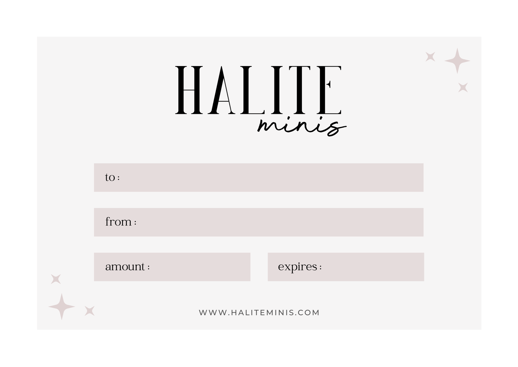 Halite Minis Gift Card
